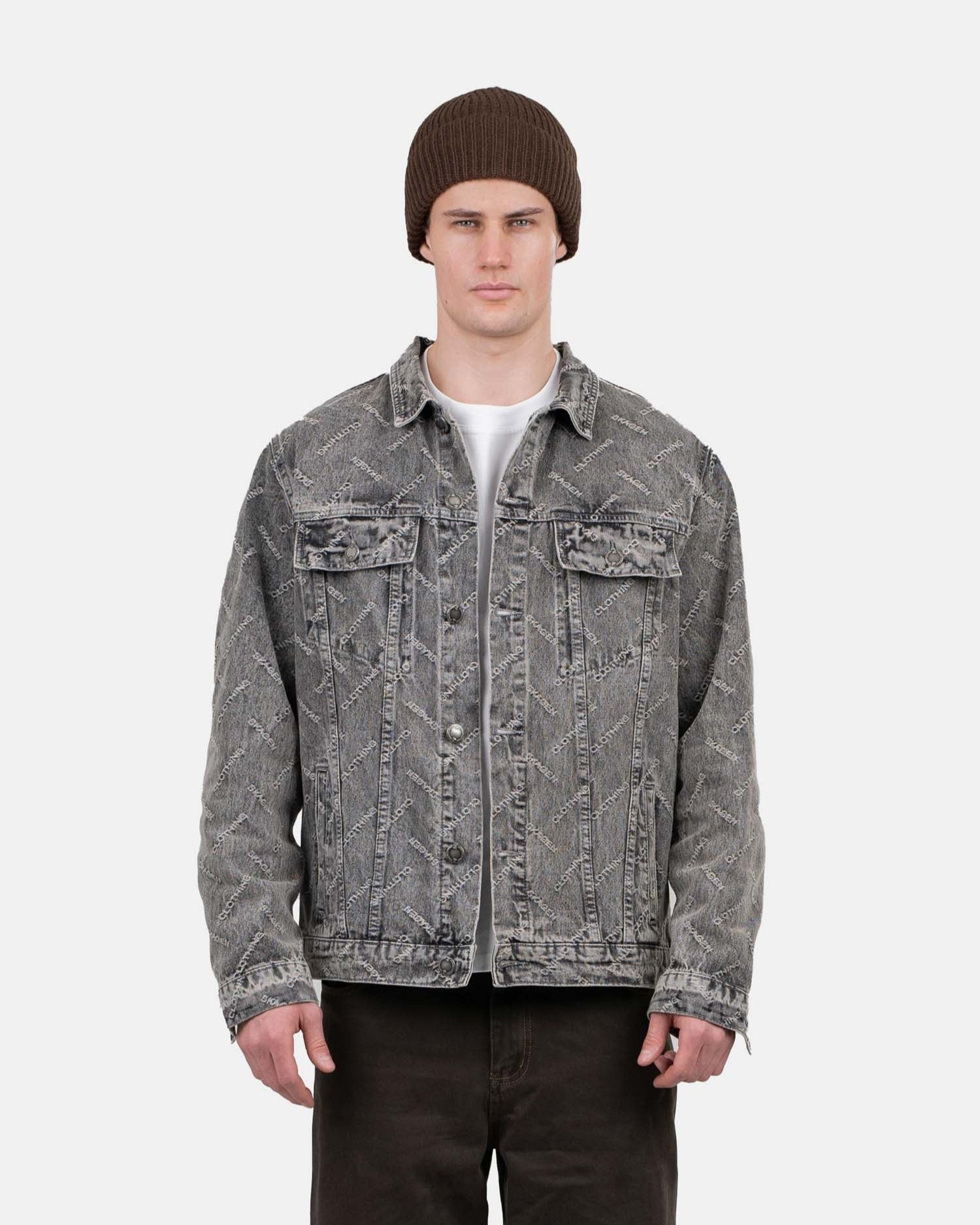 Monogram Denim Jacket Washed Grey | Skagen - clothing.dk